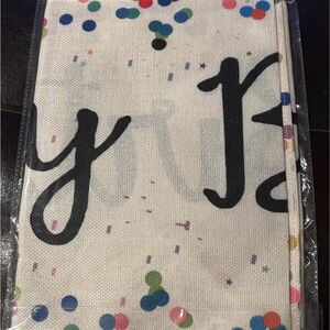 Colorful Confetti 72” Happy Birthday table runner